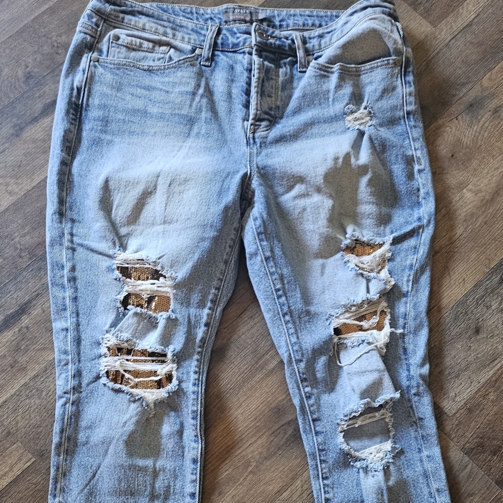 Torrid high rise straight embellished jeans, 10R